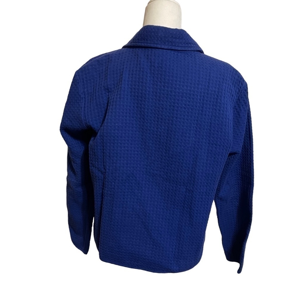 Women’s CABELA’S Blue Waffle Blazer Button Front Jacket - Picture 4 of 5